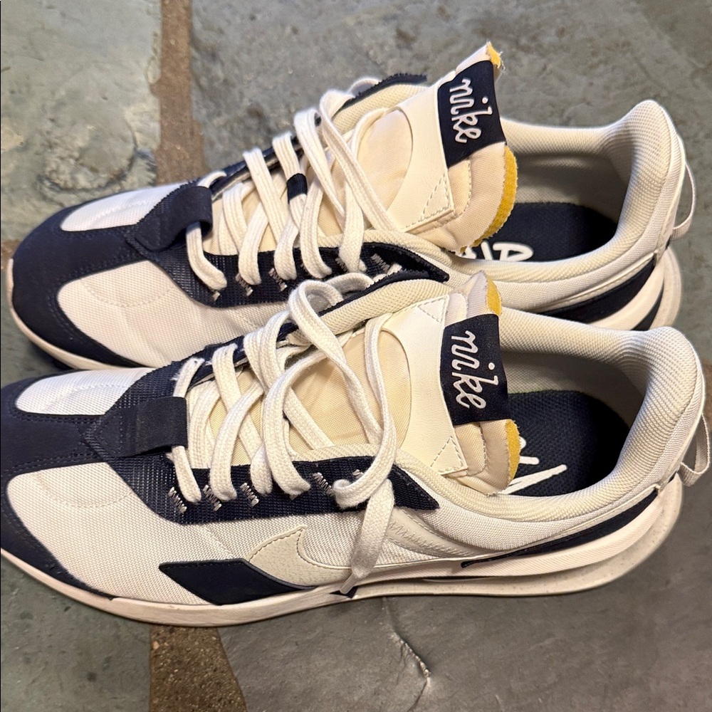 Nike Men's White and Navy Sneakers